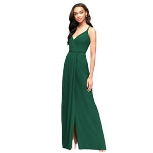 COPY - Juniper double-strap georgette bridesmaid wrap dress